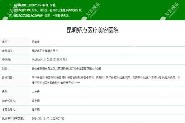 昆明娇点整形医院是正规医院吗