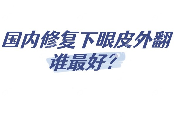 国内修复下眼皮外翻谁更好
